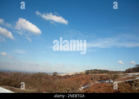 Vue d'hiver Lyme Handley Parc de Lyme Cheshire Angleterre Banque D'Images