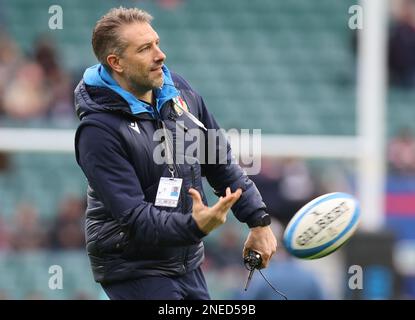 Simonluca Pistore VideoAnalyst pour la Fédération italienne de rugby lors du deuxième tour du Championnat des six Nations 2023 entre l'Angleterre et l'Italie Banque D'Images