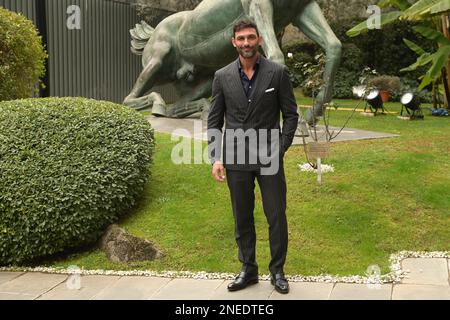 Rome, Italie. 16th févr. 2023. Francesco Arca participe à la photo de la fiction Rai 'Resta con me' au centre Rai Viale Mazzini. Crédit : SOPA Images Limited/Alamy Live News Banque D'Images