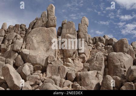 Inscriptions de rochers sur l'île Sehel, Assouan, Égypte, Banque D'Images