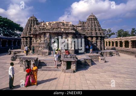 13th siècle Hoysala Chennakesava temple à Somnathpur, Karnataka, Inde du Sud, Inde, Asie Banque D'Images