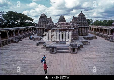 13th siècle temple de Chennakesava ou temple de Hoysala à Somnathpur, Karnataka, Inde, Asie Banque D'Images