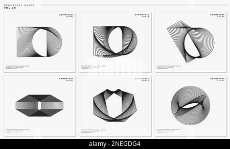 Ligne de technologie logo abstrait vecteur de conception. Graphique de forme de base Digital Lines. Illustration de Vecteur