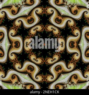 Conception Fractal abstraite générée par ordinateur. Une fractale est un modèle sans fin. Les fractales sont des motifs infiniment complexes qui sont auto-semblables à travers Banque D'Images