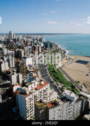 Vue panoramique sur la ville de Mar del Plata, Buenos Aires, Argentine. Banque D'Images