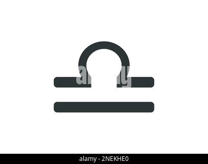 Simple balance signe astrologique. Concept d'astrologie. Illustration de Vecteur