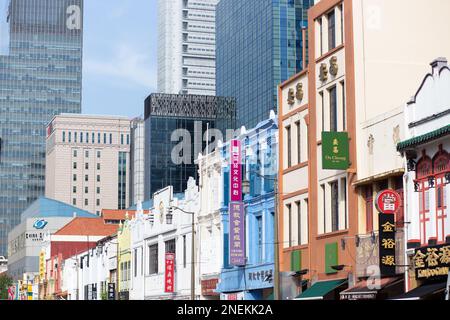 China Town dans le centre-ville de Singapour Banque D'Images