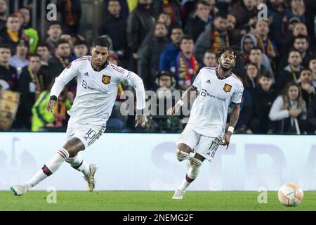 Barcelone, Espagne. 16th févr. 2023. UEFA Europa League Knockout Round Play-offs Barcelone vs Manchester United à Spotify Camp Nou, Barcelone, Espagne. 16th févr. 2023. Rashford 900/Cormon Press Credit: CORMON PRESS/Alay Live News Banque D'Images