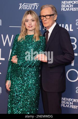 Aimee Lou Wood et Billy Nighy assistent à l'événement d'honneur britannique du Newport Beach film Festival, au Londoner Hotel, dans le centre de Londres. Date de la photo: Jeudi 16 février 2023. Banque D'Images