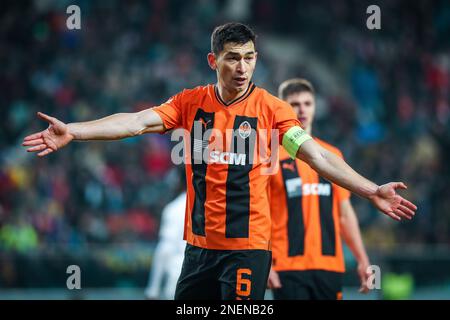 Varsovie, Pologne. 16th févr. 2023. {Persons} lors du match de l'UEFA Europa League entre Shakhtar Donetsk et Stade Rennes FC sur 16 février 2023 à Varsovie, Pologne. (Photo de PressFocus/Sipa USA) crédit: SIPA USA/Alay Live News Banque D'Images