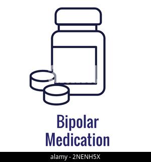 Ensemble d'icônes de dépression ou de trouble bipolaire montrant des icônes de santé mentale Illustration de Vecteur