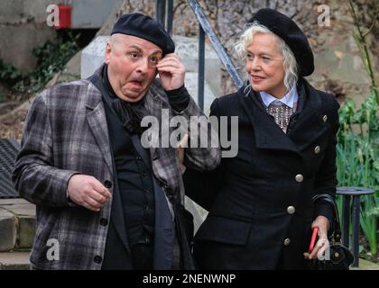 Londres, Royaume-Uni. 16th févr. 2023. La photographe allemande Ellen von Unwerth. Les amateurs, les amis et la famille assistent au service du mémorial pour assister au service du mémorial pour la designer de mode britannique Vivienne Westwood, qui a défendu le punk et la nouvelle vague au Royaume-Uni et a travaillé avec certains des plus grands designers, célébrités et supermodèles. Credit: Imagetraceur/Alamy Live News Banque D'Images