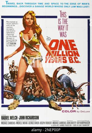 UN MILLION D'ANNÉES BC 1966 Warner-Pathe Distributors filme avec Raquel Welch Banque D'Images