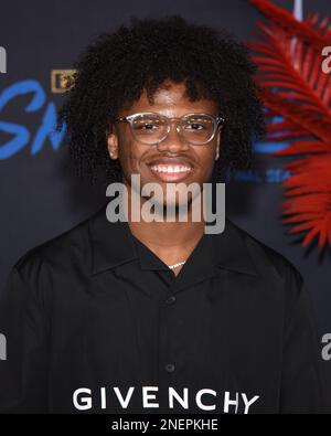 15 février 2023 - Burbank, Californie - Kamron Alexander. Red Carpet Premiere Event pour la sixième et dernière saison de ''Snowfall'' de FX à l'Academy Museum of Motion Pictures, Ted Mann Theater. Banque D'Images