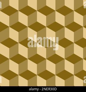 Motif cubique abstrait entièrement sans couture. Design coloré, fond d'écran géométrique à 3D vecteurs, fond de motif cubique. Illustration de Vecteur