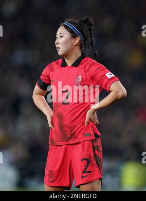 Choo Hyo-Joo de la République de Corée pendant le match de la coupe Arnold Clark au stade MK, Milton Keynes. Date de la photo: Jeudi 16 février 2023. Banque D'Images