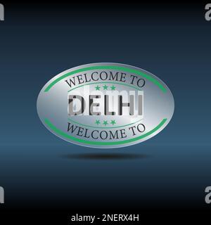 Bienvenue au symbole de l'Inde, logo moderne simple sur fond blanc, illustration vectorielle Illustration de Vecteur