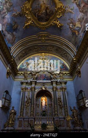 Assise, Italie. Intérieur de l'église de Santa Maria sopra Minerva Banque D'Images