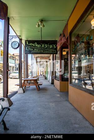 Le quartier historique de Locke est situé dans la région du delta de la rivière Sacramento-San Joaquin en Californie du Nord. La ville a été mise en place pour la première fois Banque D'Images