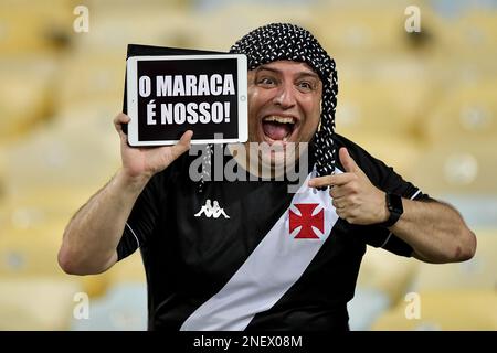 Rio de Janeiro, Brésil. 16th févr. 2023. RJ - Rio de Janeiro - 02/16/2023 - CARIOCA 2023, VASCO X BOTAFOGO - fans de Vasco lors d'un match contre Botafogo au stade Maracana pour le championnat Carioca 2023. Photo: Thiago Ribeiro/AGIF/Sipa USA crédit: SIPA USA/Alay Live News Banque D'Images