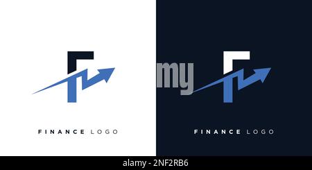 Logo financier unique et audacieux Illustration de Vecteur