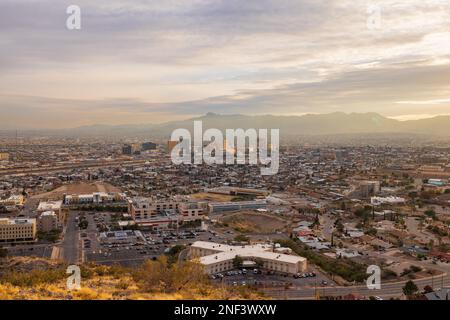Vue panoramique sur la magnifique ville d'El Paso au Texas Banque D'Images