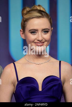 Kathryn Newton à l'Ant Man UK Gala screening, on 16 février 2023 à Londres, Royaume-Uni. Phoyo par Stuart Hardy/ABACAPRESS.COM Banque D'Images