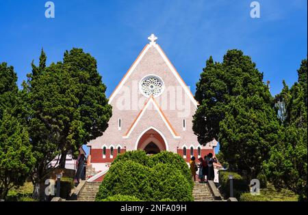 Da Lat, Vietnam - 10 février 2023 : le couvent catholique du domaine de Marie fait de français en 1940 Banque D'Images