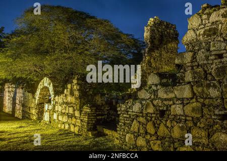 Ruines de la Casas Terrín dans les ruines de Panama Viejo ou du Vieux Panama, près de la ville de Panama, Panama. La famille Terrin était l'une des plus riches et la plupart d'entre moi Banque D'Images