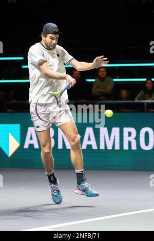 ROTTERDAM, PAYS-BAS - FÉVRIER 16 : Maxime Cressy des Etats-Unis en action lors du tournoi de tennis mondial ABN AMRO 50th 2023 à Ahoy on 16 février 2023 à Rotterdam, pays-Bas (photo de Henk Seppen/Orange Pictures) Banque D'Images