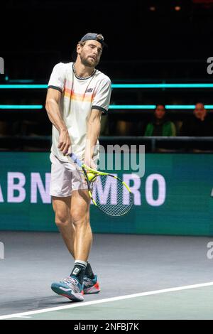 ROTTERDAM, PAYS-BAS - FÉVRIER 16 : Maxime Cressy des Etats-Unis en action lors du tournoi de tennis mondial ABN AMRO 50th 2023 à Ahoy on 16 février 2023 à Rotterdam, pays-Bas (photo de Henk Seppen/Orange Pictures) Banque D'Images