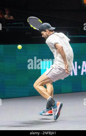 ROTTERDAM, PAYS-BAS - FÉVRIER 16 : Maxime Cressy des Etats-Unis en action lors du tournoi de tennis mondial ABN AMRO 50th 2023 à Ahoy on 16 février 2023 à Rotterdam, pays-Bas (photo de Henk Seppen/Orange Pictures) Banque D'Images