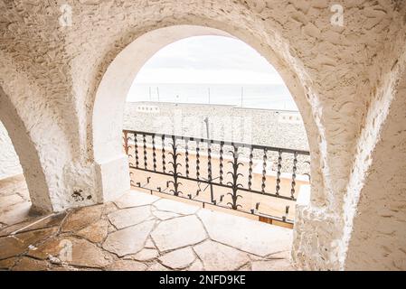 Septembre 2021 : village de Roc de Sant Gaieta à Tarragone, Catalogne, Espagne. Banque D'Images