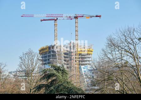 Chantier le 14 février 2022 à Paris. © Peter Schatz / Alamy Live News Banque D'Images