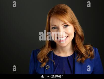 Portrait en studio de Ash Regan MSP, candidat du premier ministre SNP Banque D'Images