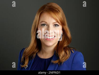 Portrait en studio de Ash Regan MSP, candidat du premier ministre SNP Banque D'Images