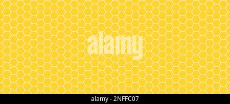 Arrière-plan à motif nid d'abeille sans couture. Texture hexagonale au miel. Illustration vectorielle Illustration de Vecteur