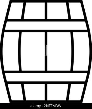 Icône simple Barrel. Conteneur. Vecteur modifiable. Illustration de Vecteur