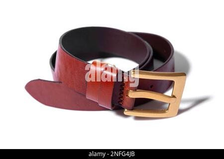 La large ceinture cuir texturé boucle D métallique | | Magasinez