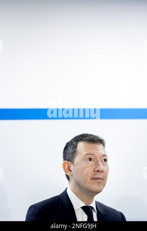 PARIS - Benjamin Smith, PDG d'Air France-KLM lors de l'explication des chiffres annuels de la compagnie aérienne Air France-KLM. ANP KOEN VAN WEEL pays-bas hors - belgique hors Banque D'Images