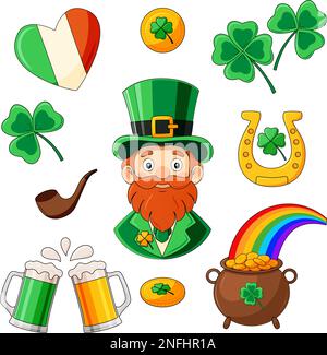 St. Jeu d'illustrations vectorielles de Patrick Illustration de Vecteur