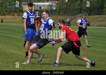 Welsh Bowl 2022 - American Flag football dans le sud du pays de Galles Banque D'Images