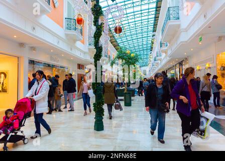 Paris, France, une foule de gens Shopping dans Mall, Centre commercial, 'la Vallée Village', Discount Luxury Clothes Outlet, en banlieue, Marne-la Vallée, Chinois Shoppers on Street in City, quartier de banlieue Banque D'Images