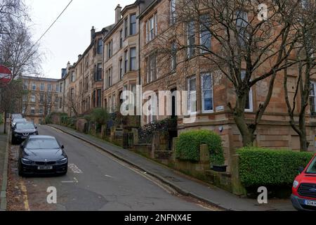 Bâtiments à l'extrémité ouest de Glasgow, Écosse, Royaume-Uni Banque D'Images