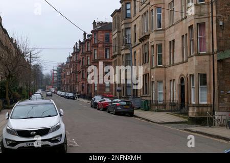 Bâtiments à l'extrémité ouest de Glasgow, Écosse, Royaume-Uni Banque D'Images