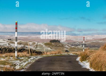 Une vue sur le vin depuis le sommet de Harker Hill vers Kirkcarrion au loin. Banque D'Images