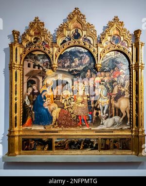 FLORENCE, TOSCANE/ITALIE - OCTOBRE 19 : adoration des Mages par Gentile da Fabriano dans la Galerie des Offices de Florence sur 19 octobre 2019 Banque D'Images