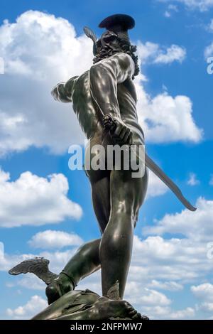 FLORENCE, Toscane/Italie - le 19 octobre : Statue de Persée tenant la tête de Méduse à Florence le 19 octobre 2019 Banque D'Images