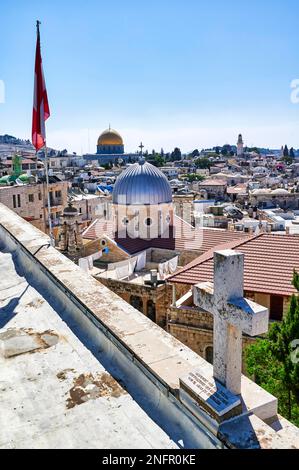 Jérusalem Israël. Vue sur la vieille ville Banque D'Images