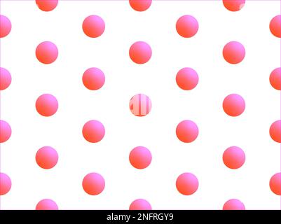 Motif à points rose clair et orange – sans couture – arrière-plan blanc Banque D'Images